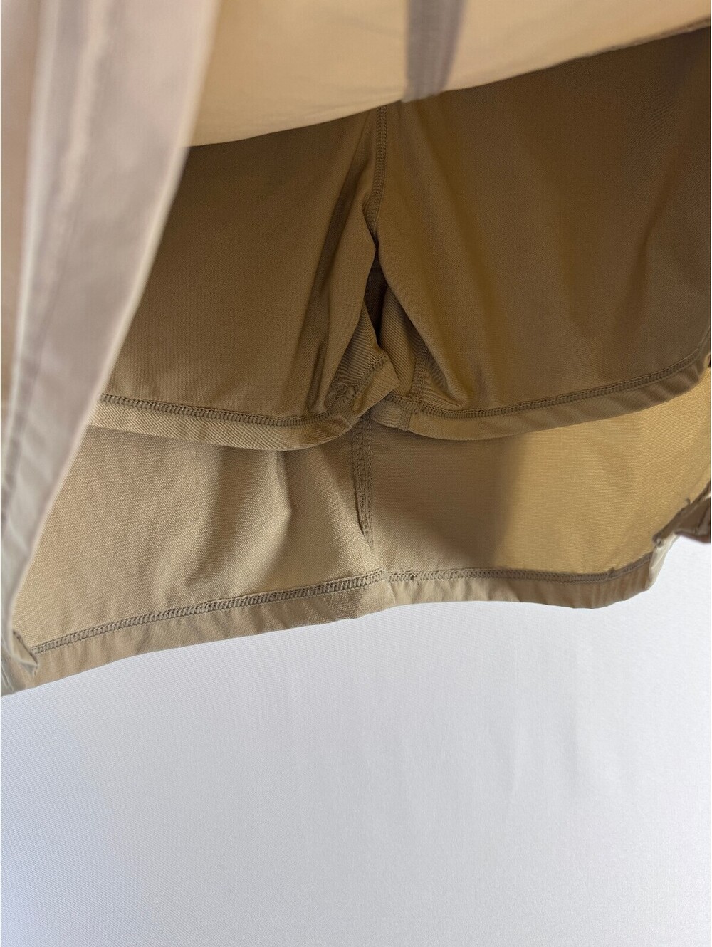 Khaki Hiking Skort Women’s XS High Rise Stretch Utility Travel Zip Pockets - Picture 4 of 8